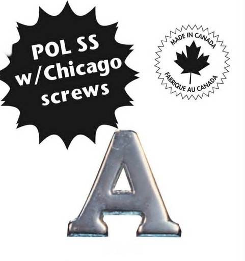 lettre au choix en stainless